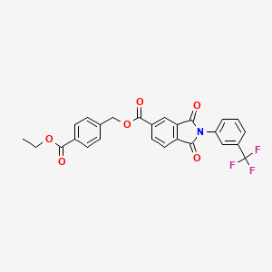 4-(ethoxycarbonyl)benzyl 1,3-dioxo-2-[3-(trifluoromethyl)phenyl]-5-isoindolinecarboxylate