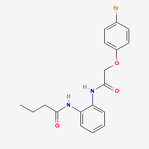 molecular formula C18H19BrN2O3 B3529854 N-(2-{[2-(4-bromophenoxy)acetyl]amino}phenyl)butanamide 