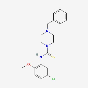 molecular formula C19H22ClN3OS B3529863 4-benzyl-N-(5-chloro-2-methoxyphenyl)-1-piperazinecarbothioamide 