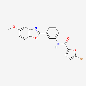 5-bromo-N-[3-(5-methoxy-1,3-benzoxazol-2-yl)phenyl]-2-furamide