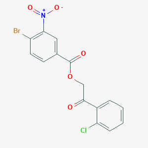 molecular formula C15H9BrClNO5 B3529887 2-(2-chlorophenyl)-2-oxoethyl 4-bromo-3-nitrobenzoate 