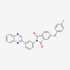 molecular formula C29H19N3O3 B3529898 5-(4-methylphenoxy)-2-[3-(2-quinoxalinyl)phenyl]-1H-isoindole-1,3(2H)-dione 