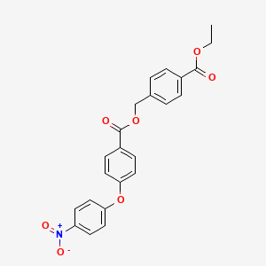 molecular formula C23H19NO7 B3529899 4-(ethoxycarbonyl)benzyl 4-(4-nitrophenoxy)benzoate 