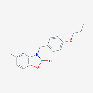 molecular formula C18H19NO3 B352990 5-methyl-3-(4-propoxybenzyl)-1,3-benzoxazol-2(3H)-one CAS No. 867042-15-7