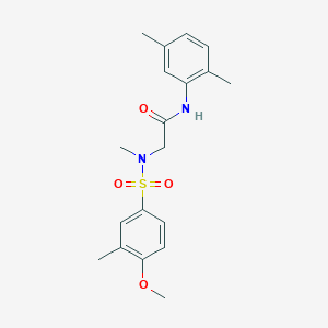 molecular formula C19H24N2O4S B3529902 N~1~-(2,5-dimethylphenyl)-N~2~-[(4-methoxy-3-methylphenyl)sulfonyl]-N~2~-methylglycinamide 
