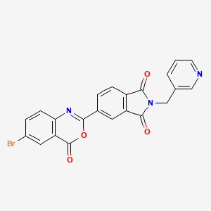 molecular formula C22H12BrN3O4 B3529909 5-(6-bromo-4-oxo-4H-3,1-benzoxazin-2-yl)-2-(3-pyridinylmethyl)-1H-isoindole-1,3(2H)-dione 