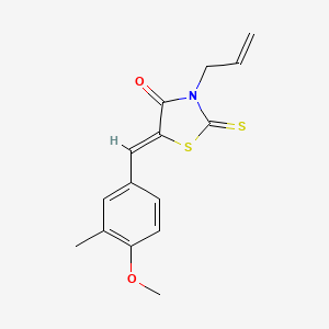 molecular formula C15H15NO2S2 B3529912 3-allyl-5-(4-methoxy-3-methylbenzylidene)-2-thioxo-1,3-thiazolidin-4-one 