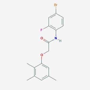 molecular formula C17H17BrFNO2 B3529923 N-(4-bromo-2-fluorophenyl)-2-(2,3,5-trimethylphenoxy)acetamide 