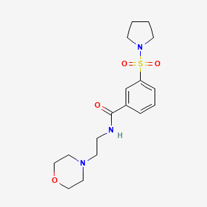 molecular formula C17H25N3O4S B3529936 N-[2-(4-morpholinyl)ethyl]-3-(1-pyrrolidinylsulfonyl)benzamide 