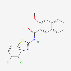 molecular formula C19H12Cl2N2O2S B3529943 N-(4,5-dichloro-1,3-benzothiazol-2-yl)-3-methoxy-2-naphthamide 