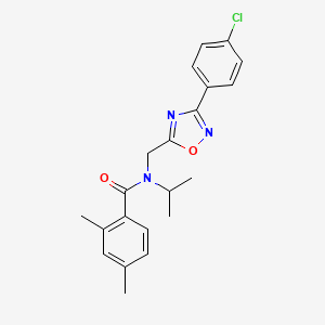 molecular formula C21H22ClN3O2 B3529951 N-{[3-(4-chlorophenyl)-1,2,4-oxadiazol-5-yl]methyl}-N-isopropyl-2,4-dimethylbenzamide 