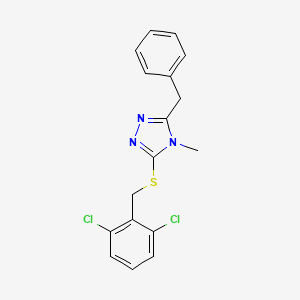 3-benzyl-5-[(2,6-dichlorobenzyl)thio]-4-methyl-4H-1,2,4-triazole