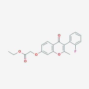 molecular formula C20H17FO5 B3529986 ethyl {[3-(2-fluorophenyl)-2-methyl-4-oxo-4H-chromen-7-yl]oxy}acetate 