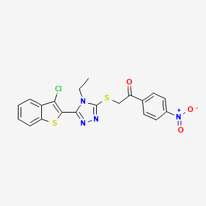 2-{[5-(3-chloro-1-benzothien-2-yl)-4-ethyl-4H-1,2,4-triazol-3-yl]thio}-1-(4-nitrophenyl)ethanone