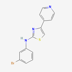 molecular formula C14H10BrN3S B3530033 N-(3-bromophenyl)-4-(4-pyridinyl)-1,3-thiazol-2-amine 