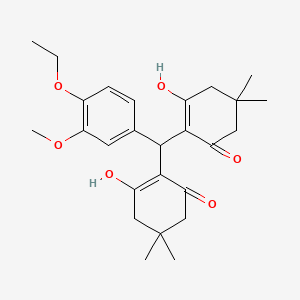 molecular formula C26H34O6 B3530034 2,2'-[(4-ethoxy-3-methoxyphenyl)methylene]bis(3-hydroxy-5,5-dimethyl-2-cyclohexen-1-one) 
