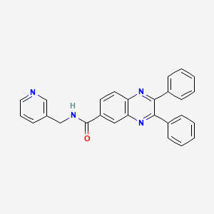 2,3-diphenyl-N-(3-pyridinylmethyl)-6-quinoxalinecarboxamide