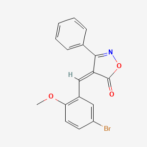 molecular formula C17H12BrNO3 B3530059 4-(5-bromo-2-methoxybenzylidene)-3-phenyl-5(4H)-isoxazolone 