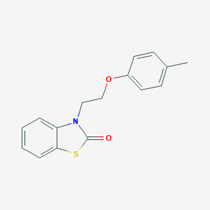 molecular formula C16H15NO2S B353008 3-[2-(4-甲基苯氧基)乙基]-1,3-苯并噻唑-2-酮 CAS No. 797780-53-1