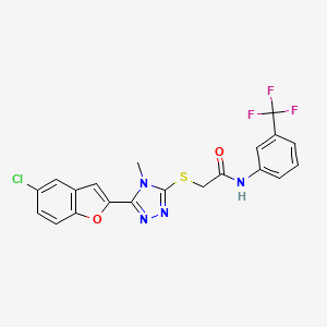 2-{[5-(5-chloro-1-benzofuran-2-yl)-4-methyl-4H-1,2,4-triazol-3-yl]thio}-N-[3-(trifluoromethyl)phenyl]acetamide