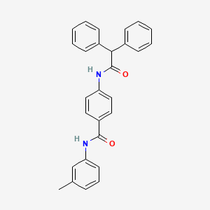 molecular formula C28H24N2O2 B3530108 4-[(diphenylacetyl)amino]-N-(3-methylphenyl)benzamide 