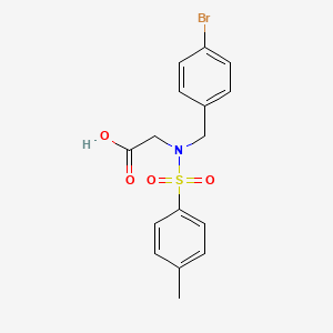 molecular formula C16H16BrNO4S B3530116 N-(4-bromobenzyl)-N-[(4-methylphenyl)sulfonyl]glycine 