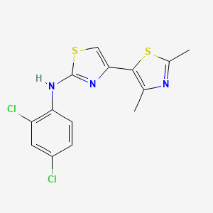 molecular formula C14H11Cl2N3S2 B3530128 N-(2,4-dichlorophenyl)-2',4'-dimethyl-4,5'-bi-1,3-thiazol-2-amine 