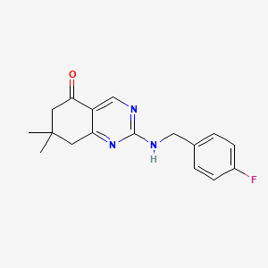 2-[(4-fluorobenzyl)amino]-7,7-dimethyl-7,8-dihydro-5(6H)-quinazolinone