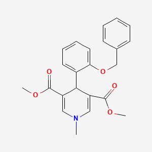 molecular formula C23H23NO5 B3530170 dimethyl 4-[2-(benzyloxy)phenyl]-1-methyl-1,4-dihydro-3,5-pyridinedicarboxylate 