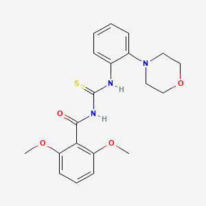 molecular formula C20H23N3O4S B3530206 2,6-dimethoxy-N-({[2-(4-morpholinyl)phenyl]amino}carbonothioyl)benzamide 