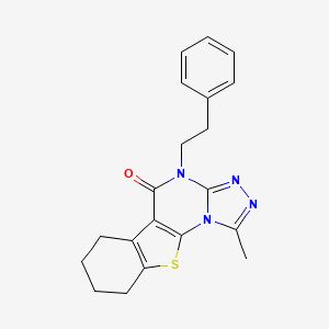 molecular formula C20H20N4OS B3530232 1-methyl-4-(2-phenylethyl)-6,7,8,9-tetrahydro[1]benzothieno[3,2-e][1,2,4]triazolo[4,3-a]pyrimidin-5(4H)-one 