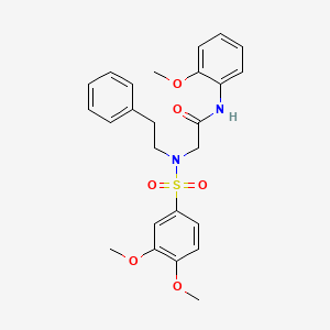 N~2~-[(3,4-dimethoxyphenyl)sulfonyl]-N~1~-(2-methoxyphenyl)-N~2~-(2-phenylethyl)glycinamide