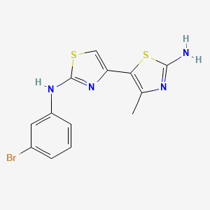 molecular formula C13H11BrN4S2 B3530257 N~2~-(3-bromophenyl)-4'-methyl-4,5'-bi-1,3-thiazole-2,2'-diamine 