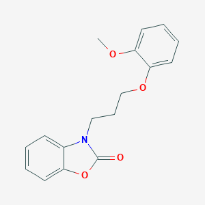 molecular formula C17H17NO4 B353027 3-[3-(2-Methoxyphenoxy)propyl]-1,3-Benzoxazol-2(3H)-on CAS No. 838812-58-1