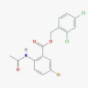 molecular formula C16H12BrCl2NO3 B3530272 2,4-dichlorobenzyl 2-(acetylamino)-5-bromobenzoate 