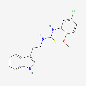 molecular formula C18H18ClN3OS B3530276 N-(5-chloro-2-methoxyphenyl)-N'-[2-(1H-indol-3-yl)ethyl]thiourea 