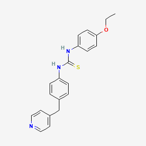 molecular formula C21H21N3OS B3530281 N-(4-ethoxyphenyl)-N'-[4-(4-pyridinylmethyl)phenyl]thiourea 