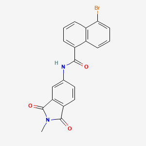 molecular formula C20H13BrN2O3 B3530289 5-bromo-N-(2-methyl-1,3-dioxo-2,3-dihydro-1H-isoindol-5-yl)-1-naphthamide 