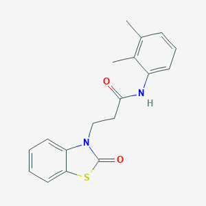 molecular formula C18H18N2O2S B353030 N-(2,3-dimethylphenyl)-3-(2-oxo-1,3-benzothiazol-3-yl)propanamide CAS No. 852046-15-2