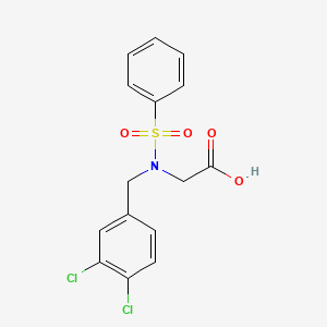 molecular formula C15H13Cl2NO4S B3530303 N-(3,4-dichlorobenzyl)-N-(phenylsulfonyl)glycine 