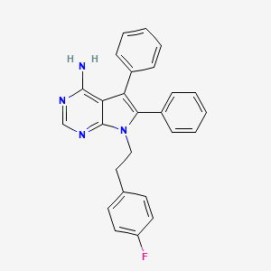 molecular formula C26H21FN4 B3530319 7-[2-(4-fluorophenyl)ethyl]-5,6-diphenyl-7H-pyrrolo[2,3-d]pyrimidin-4-amine 