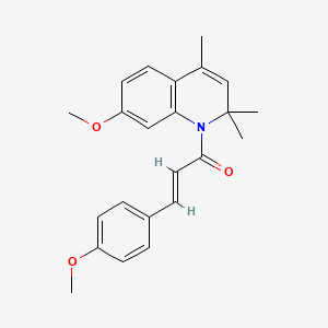 molecular formula C23H25NO3 B3530338 7-methoxy-1-[3-(4-methoxyphenyl)acryloyl]-2,2,4-trimethyl-1,2-dihydroquinoline 