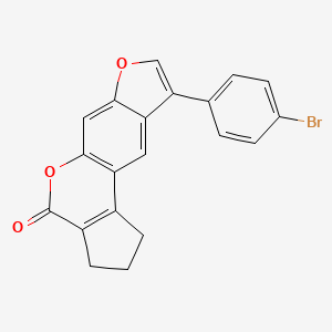 molecular formula C20H13BrO3 B3530353 9-(4-bromophenyl)-2,3-dihydrocyclopenta[c]furo[3,2-g]chromen-4(1H)-one 