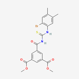molecular formula C20H19BrN2O5S B3530370 dimethyl 5-[({[(2-bromo-4,5-dimethylphenyl)amino]carbonothioyl}amino)carbonyl]isophthalate 
