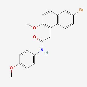 molecular formula C20H18BrNO3 B3530378 2-(6-bromo-2-methoxy-1-naphthyl)-N-(4-methoxyphenyl)acetamide 