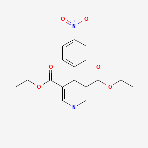 molecular formula C18H20N2O6 B3530399 diethyl 1-methyl-4-(4-nitrophenyl)-1,4-dihydro-3,5-pyridinedicarboxylate 