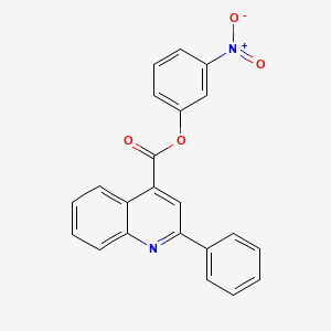 molecular formula C22H14N2O4 B3530402 3-nitrophenyl 2-phenyl-4-quinolinecarboxylate 