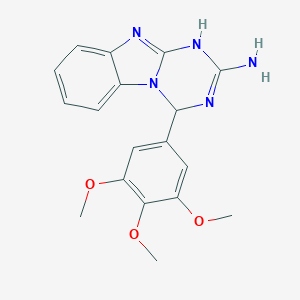 molecular formula C18H19N5O3 B353041 4-(3,4,5-三甲氧基苯基)-1,4-二氢[1,3,5]三嗪并[1,2-a]苯并咪唑-2-胺 CAS No. 306735-68-2