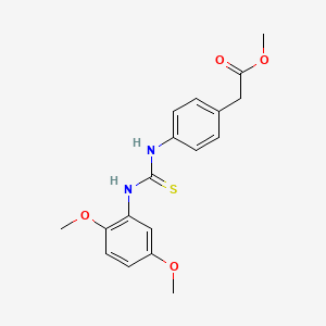 molecular formula C18H20N2O4S B3530470 methyl [4-({[(2,5-dimethoxyphenyl)amino]carbonothioyl}amino)phenyl]acetate 