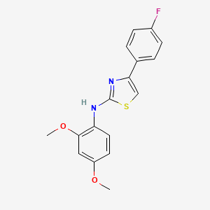 molecular formula C17H15FN2O2S B3530477 N-(2,4-dimethoxyphenyl)-4-(4-fluorophenyl)-1,3-thiazol-2-amine 